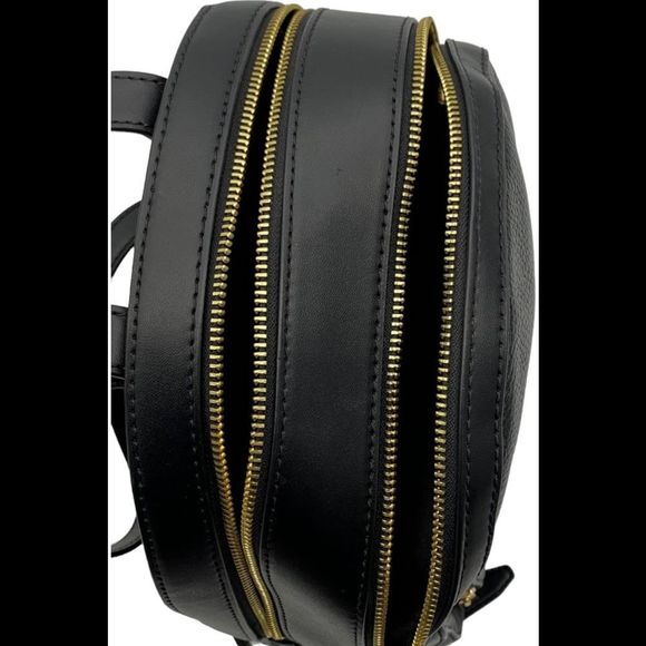 Michael Kors Jaycee MD Pebbled Leather Backpack Black - Picture 3 of 3